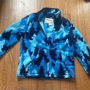 Hatley trees blue woods outdoors navy very soft fleece! size 6 boys girls EUC